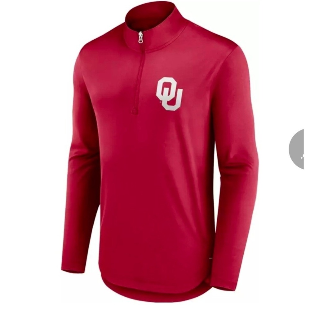 Fanatics Oklahoma Sooners Mens Small Crimson Red Quarter Zip Pullover